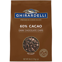 Ghirardelli 60% Cacao Bittersweet Chocolate .5M Baking Chips 5 lb. - 2/Case