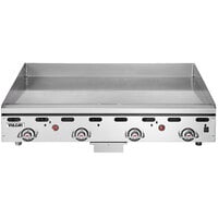 Vulcan MSA48-102 48 inch Countertop Liquid Propane Griddle with Snap Action Thermostatic Controls - 108,000 BTU