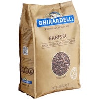 Ghirardelli 5 lb. Barista Dark Chocolate 10M Baking Chips