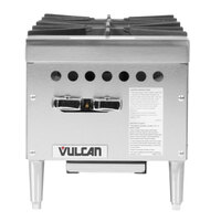 Vulcan VCRH12-1 Natural Gas 12 inch 2 Burner Countertop Range / Hot Plate - 50,000 BTU