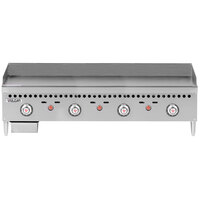 Vulcan VCRG48-T1 Natural Gas 48 inch Countertop Griddle with Snap-Action Thermostatic Controls - 100,000 BTU