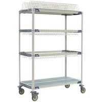 Metro PR48VX3 MetroMax i Mobile 26 inch x 50 inch Drying Rack Shelf Kit with 63 inch Posts and Casters