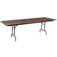 Correll Folding Table, 36 inch x 96 inch Melamine Top, Walnut