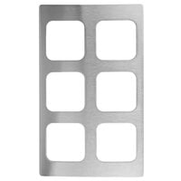 Vollrath 8244314 Miramar 6 Compartment Stainless Steel Adapter Plate for Vollrath 40003 Pans