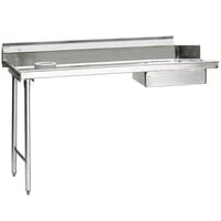 Eagle Group SDTL-48-16/4 48" Left Side 16 Gauge 430 Series Stainless Steel Soil Dish Table with Scrap Block