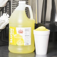Carnival King 1 Gallon Lemon Slushy 5:1 Concentrate - 4/Case