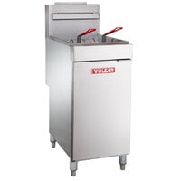 Vulcan LG300-2 35-40 lb. Liquid Propane Floor Fryer - 90,000 BTU