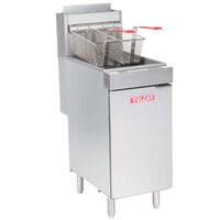 Vulcan LG400-2 45-50 lb. Liquid Propane Floor Fryer - 120,000 BTU