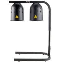 Avantco W62-BLK Black Free Standing Heat Lamp with 2 Bulbs - 120V, 500W