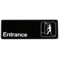 Entrance Sign - Black and White, 9" x 3"