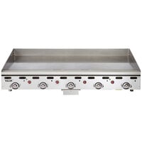 Vulcan MSA-60-101 60 inch Countertop Natural Gas Griddle with Snap-Action Thermostatic Controls - 135,000 BTU