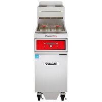Vulcan 1VK45DF-2 PowerFry5 45-50 lb. Liquid Propane Floor Fryer with Solid State Digital Controls and KleenScreen Filtration System - 70,000 BTU