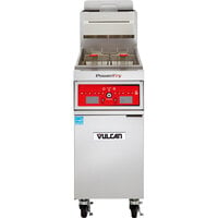 Vulcan 1VK85C-1 PowerFry5 85-90 lb. Natural Gas Floor Fryer with Computer Controls - 90,000 BTU