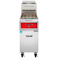 Vulcan 1VK65D-2 PowerFry5 65-70 lb. Liquid Propane Floor Fryer with Solid State Digital Controls - 80,000 BTU