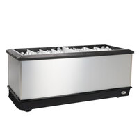 IRP 3650041 Black 280 Qt. Ice Island with Dividers - 80 inch x 35 inch x 36 inch