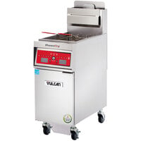 Vulcan 1VK45CF-1 PowerFry5 45-50 lb. Natural Gas Floor Fryer with Computer Controls and KleenScreen Filtration System - 70,000 BTU