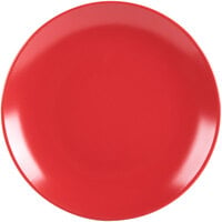 10 Strawberry Street WM-4-RED Wazee Matte 7 3/4" Round Red Stoneware Salad Plate - 24/Case