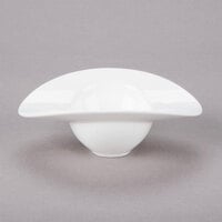 10 Strawberry Street SOMB-5BWL Somba 2 oz. Oval White Porcelain Rim Bowl - 48/Case