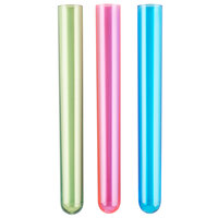 5 5/8" TEST TUBE SHOOTER CRYSTAL CLEAR POLYSTYRENE SHIPS FROM USA .75 25 TUBES 