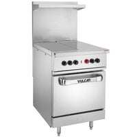 Vulcan EV24S-2HT4803 Endurance Series 24 inch Electric Range with 2 Hot Tops and Oven Base - 480V, 15 kW