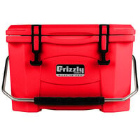 Grizzly Cooler 20 Qt. Red Extreme Outdoor Merchandiser / Cooler