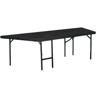 National Public Seating SP3624C Portable Stage Pie Unit with Black Carpet - 36 inch x 24 inch