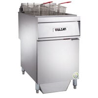 Vulcan 1ER85AF-2 85 lb. Electric Floor Fryer with Analog Controls and KleenScreen Filtration - 480V, 3 Phase, 24 kW