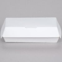 7 inch x 3 inch x 2 5/8 inch White Paper Sandwich Clamshell Container - 500/Case