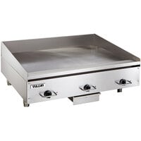 Vulcan RRE36E 36" Electric Countertop Griddle with Rapid Recovery Plate and Snap-Action Thermostatic Controls - 240V, 3 Phase, 16.2 kW