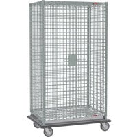 Metro SEC56LC Chrome Mobile Heavy Duty Wire Security Cabinet - 63 1/8 inch x 28 1/16 inch x 68 1/2 inch