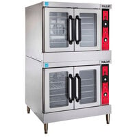 Vulcan SG44-NAT Natural Gas Double Deck Full Size Gas Convection Oven with Solid State Controls - 120,000 BTU