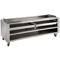 Vulcan SMOKER-VCCB72 Achiever Series 72 inch Wood Assist Stand with Two Wood Trays