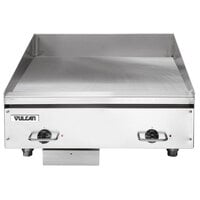 Vulcan HEG24E 24 inch Electric Countertop Griddle with Snap-Action Thermostatic Controls - 208V, 3 Phase, 10.8 kW
