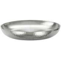 American Metalcraft DWHSEA12 68 oz. Stainless Steel Double Wall Seafood Tray with Hammered Finish - 12 inch