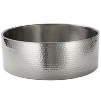 American Metalcraft DWBH16 Round Stainless Steel Double Wall Serving Bowl with Hammered Finish - 16" x 5 3/4"