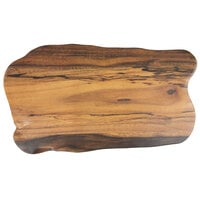 American Metalcraft AWM17 17 3/8" x 9 7/8" Organic Shape Melamine Serving Board - Faux Acacia