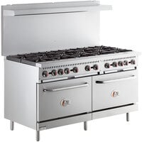 Cooking Performance Group S60-L Liquid Propane 10 Burner 60" Range with 2 Standard Ovens - 360,000 BTU