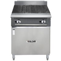 Vulcan VCBB24B-LP V Series Liquid Propane 24" Radiant Gas Floor Model Charbroiler with Cabinet Base - 65,000 BTU