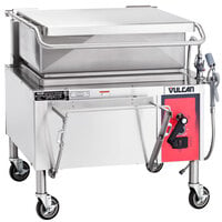 Vulcan VG30-LP Liquid Propane 30 Gallon Manual Tilt Braising Pan / Tilt Skillet - 90,000 BTU