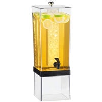 Cal-Mil 2016-13 Black 3 Gallon Econo Beverage Dispenser with Ice Chamber - 8 inch x 10 inch x 24 inch