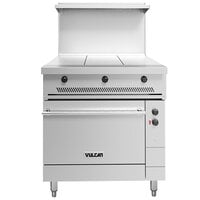 Vulcan EV36S-3HT240 Endurance Series 36 inch Electric Range with 3 Hot Tops and Oven Base - 240V, 20 kW
