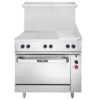 Vulcan EV36S-2HT12G240 Endurance Series 36 inch Electric Range with 2 Hot Tops, 12 inch Griddle, and Standard Oven - 240V