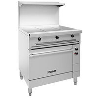 Vulcan EV36S-3HT480 Endurance Series 36 inch Electric Range with 3 Hot Tops and Oven Base - 480V, 20 kW