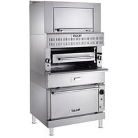 Vulcan VBB1CF-LP Liquid Propane Upright Ceramic Broiler with Convection Oven Base and Finishing Oven - 132,500 BTU