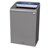 Rubbermaid 1961629 Configure 33 Gallon Stenni Gray 1 Stream Mixed Recycling Indoor Rectangular Recycling Container