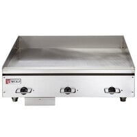 Wolf WEG36E-208/3 36 inch Electric Countertop Griddle with Thermostatic Controls - 208V, 3 Phase, 16.2 kW