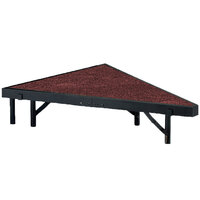 National Public Seating SP488C Portable Stage Pie Unit with Red Carpet - 48 inch x 8 inch
