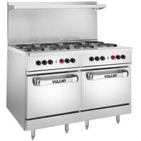 Vulcan EV48SS-8FP480 Endurance Series 48 inch Electric Range with 8 French Plates and 2 Ovens - 480V, 26 kW
