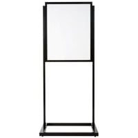 Aarco BPH1BK Boaster 24 1/2" x 63" Black Double Sided Freestanding Poster / Sign Holder