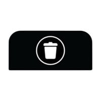 Rubbermaid 1961572 Configure Black Landfill Sign for 15 Gallon Waste Container